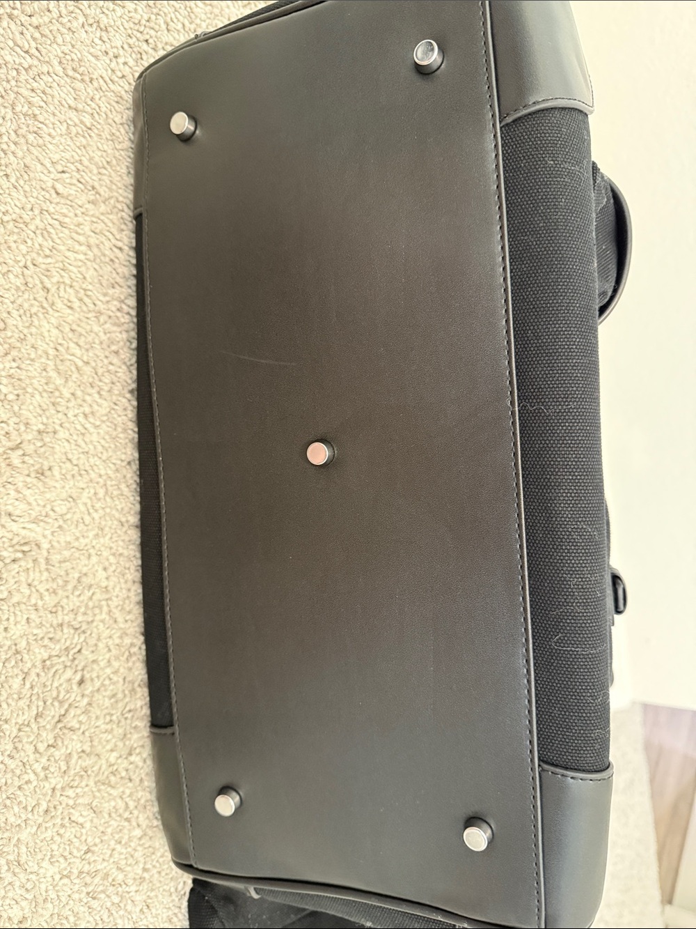 INSPIRED … Black Canvas & Leather Top-Handle Tote - Picture 12 of 12
